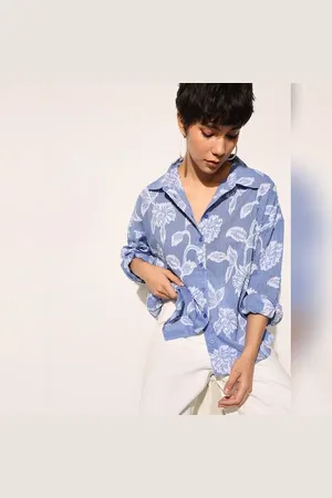 ONLY Blue Floral print Shirt