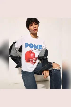 ONLY White Printed Cotton T-shirt
