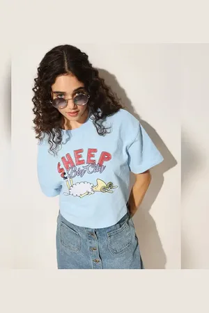 ONLY Blue Printed T-shirt