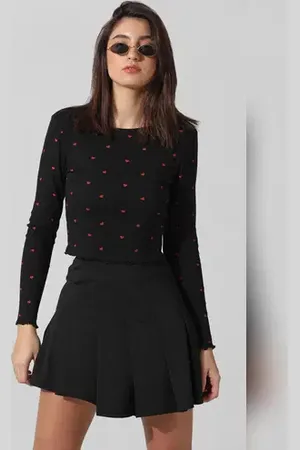 ONLY Black Heart Print Top