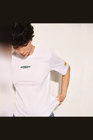 ONLY White Printed Cotton T-shirt