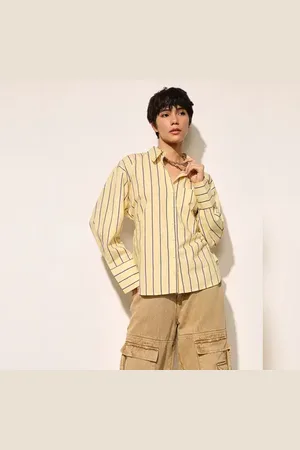 ONLY Light Yellow Striped Shirt