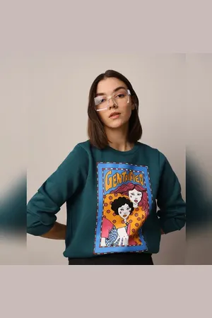 ONLY Green Printed Sweatshirt