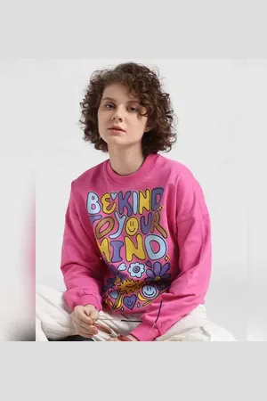 ONLY Dark Pink Graphic Print Sweatshirt