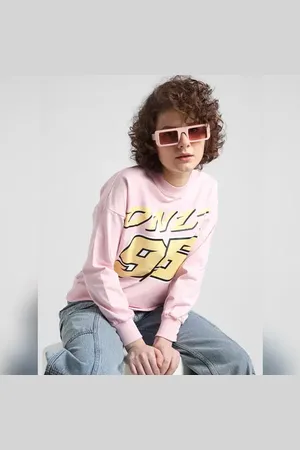ONLY Pink Typographic Print Sweatshirt