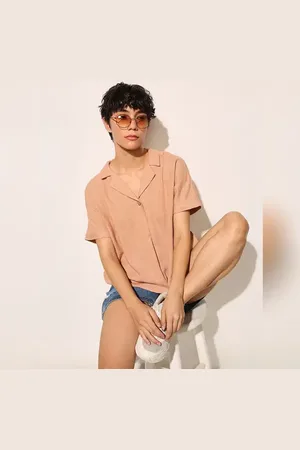 ONLY Pink Linen Blend Shirt