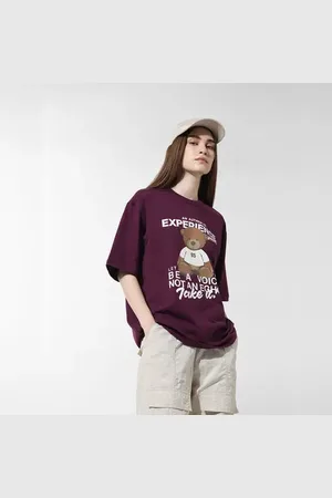 ONLY Purple Printed Oversized T-shirt