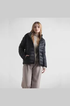 ONLY Black Zip-Up Fitted Puffer Jacket