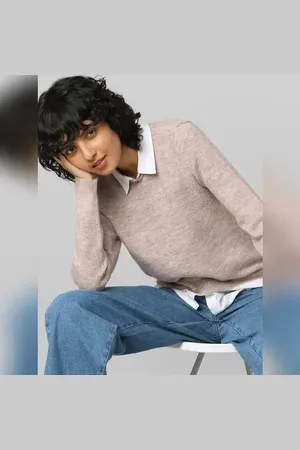 ONLY Brown Shirt-Insert Pullover