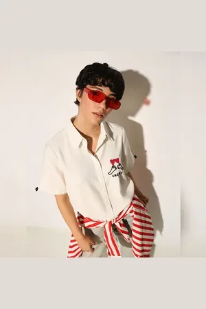 ONLY White Printed Shirt