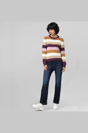 ONLY Purple Striped Pullover