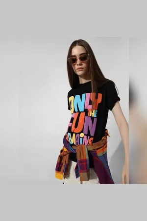 ONLY Black Typographic Print T-shirt
