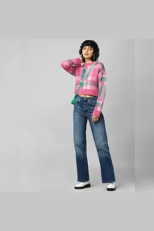 ONLY Pink Jacquard Knit Pullover