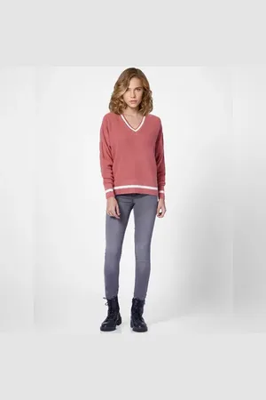 ONLY Pink V-Neck Pullover
