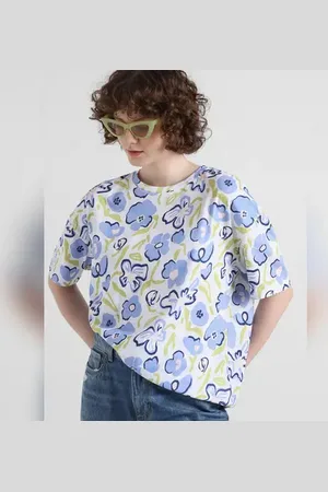 ONLY White Floral Print T-shirt