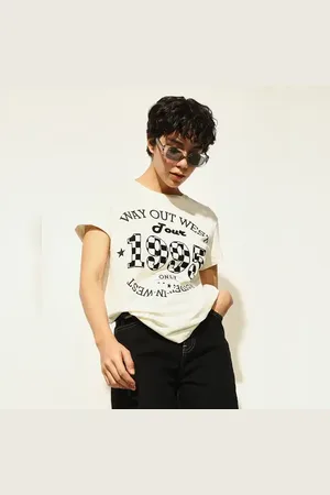 ONLY White Printed Cotton T-shirt