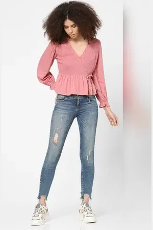 ONLY Pink Wrap Top