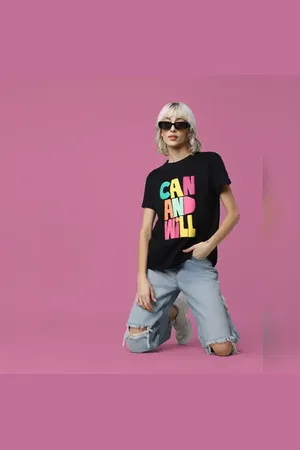 ONLY Black Typographic Print T-shirt
