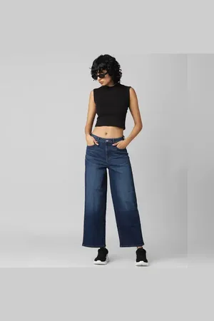 ONLY Blue High Rise Wide Leg Jeans