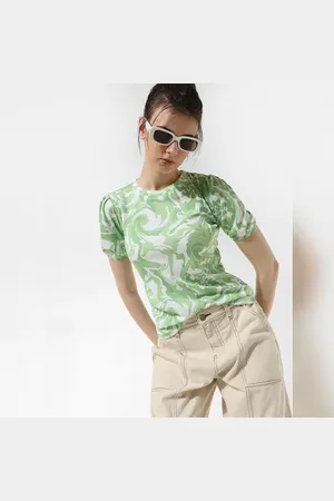 ONLY Green Abstract Print T-shirt