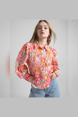 ONLY Pink Abstract Printed Shirt