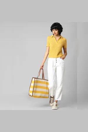 ONLY White High Rise Paperbag Baggy Jeans
