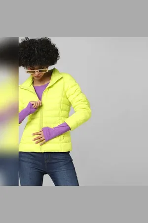 ONLY Neon Yellow Puffer Jacket