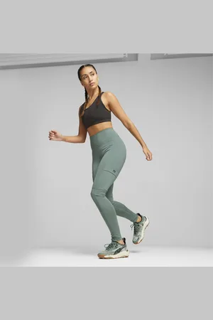 Puma Training Evoknit seamless leggings in sage-Green
