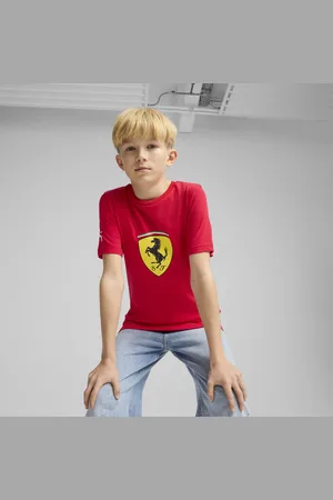 PUMA Scuderia Ferrari Race Colored Big Shield Motorsport Youth Tee