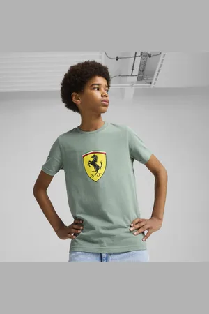 PUMA Scuderia Ferrari Race Colored Big Shield Motorsport Youth Tee