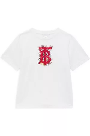 Burberry Kids' TB Monogram Map Print Cotton T-Shirt