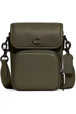 COACH Gotham Slim Crossbody Bag - Grey, Pvc in Black for Men