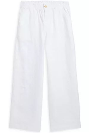 Birthday Outfits  Linen Trousers for Girls  White