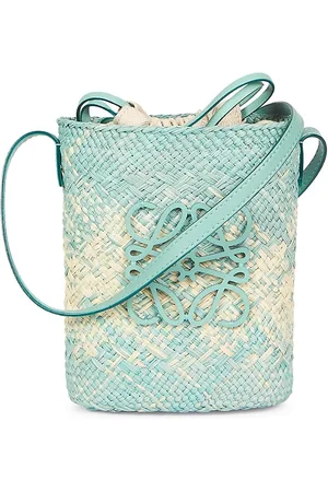 Paulas Ibiza Jacquard Shoulder Strap in Blue - Loewe