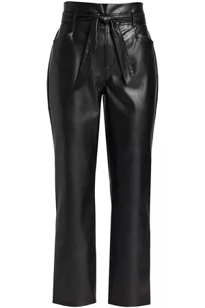 Black Faux Leather Leggings for Women High Waist Flared Pants Stretch Slim  Hip Flared Bottom PU Leather Pants Matte Black  Amazonde Fashion