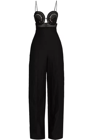 Stella McCartney Women Jumpsuits - Eyelet Bodice Wide-Leg Jumpsuit