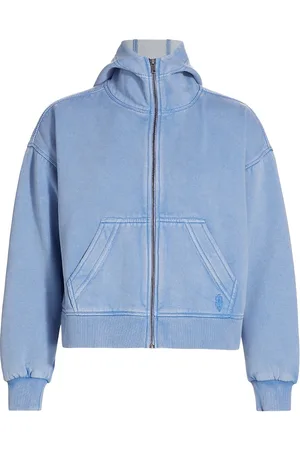 Expressive Cotton Zip Through Hoodie in Blue - Dorothee Schumacher