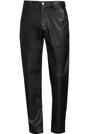 Lace Sided Leather Trousers Motorcycle Leather Trousers Biker Jeans