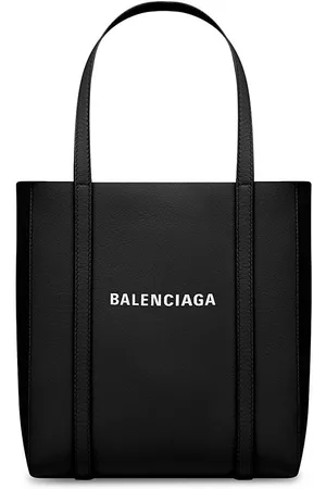 Balenciaga Gray BB Monogram Canvas Tote Bag Black Grey Leather