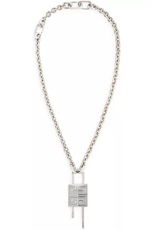 Louis Vuitton Silver-tone Lock It Pendant Necklace in Metallic