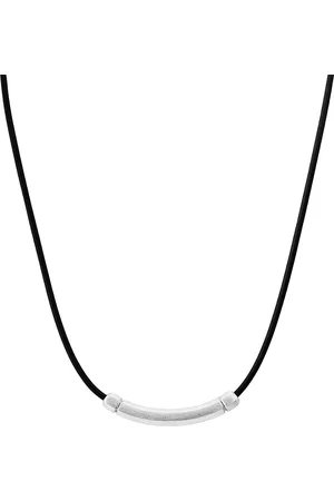 Onyx & Silver Skeleton Key Men's Necklace - Men's Necklaces | Lazaro SoHo