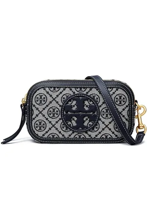 Tory Burch Raffia Mini Miller Cross-body Bag in Metallic