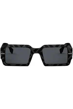 Fendi Metal Clubmaster Sunglasses In Black