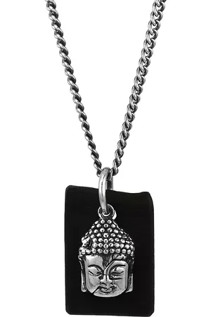 Shop King Baby Studio Sterling Silver Skull Padlock Pendant Necklace