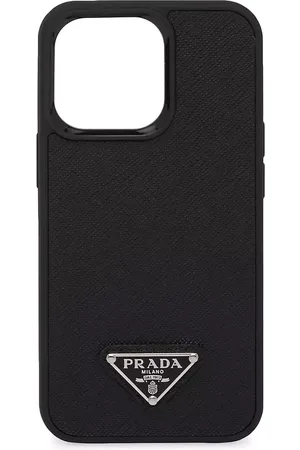 Prada Re-Nylon Saffiano Leather Smartphone Case Shoulder Bag White