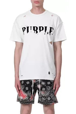 Purple Brand Jacquard Monogram Denim Shorts - Farfetch