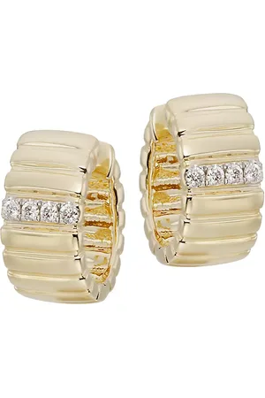 Saks Fifth Avenue Women's 14K Gold Donut Hoop Earrings