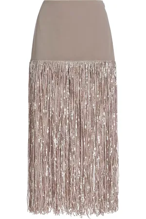 Sequin Fringe Shift Skirt