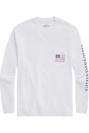 Vineyard Vines Men's Oktoberfest Whale Long Sleeve Pocket Tee