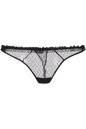 CLEARANCE] Sexy Lace Trimmed Low Waist Silk Panty, RachelSilk